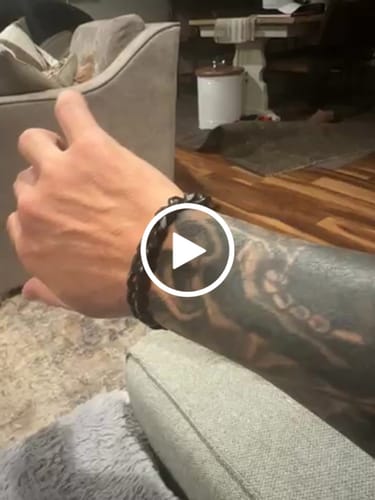 Customer video review of Never Retreat Alpha Wolf Cuban Link Bracelet : Helps Pair Veterans With A Service Dog or Shelter Dog