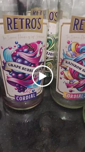 Customer video review of Retro’s Grape Bubblegum Cordial 1 Litre