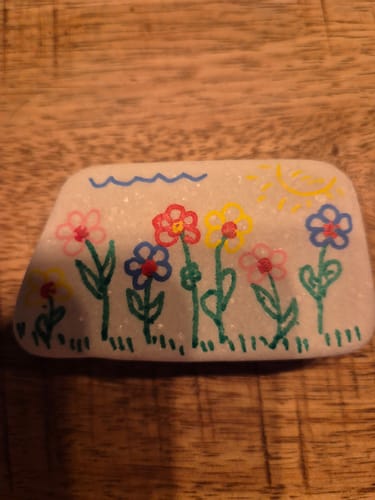 Customer photo review of Beschilder, verstop, volg | Mini Starterpakket + App | Happy Stones Maken in 20 minuten.