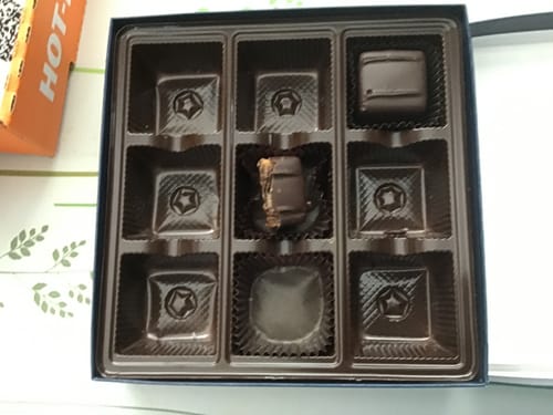 Customer photo review of Chocolate Covered Caramels