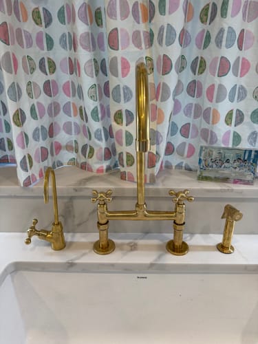 Customer photo review of Malmo Brass Bridge Faucet