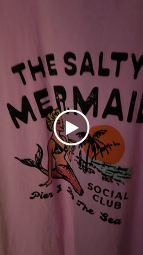 Customer video review of The Salty Mermaid Social Club Comfort Colors Tee