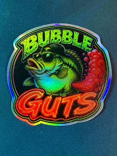 Customer photo review of 100 2.5" Custom Holographic Stickers