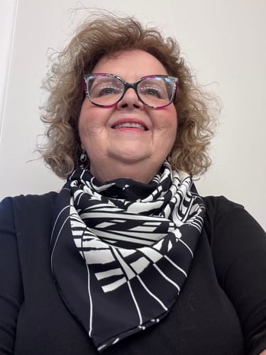Customer photo review of Brand New Italian Black Tropical Flower Silk Scarf