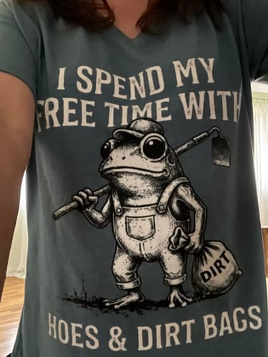 Customer photo review of Hoes & Dirt Bags V-Neck