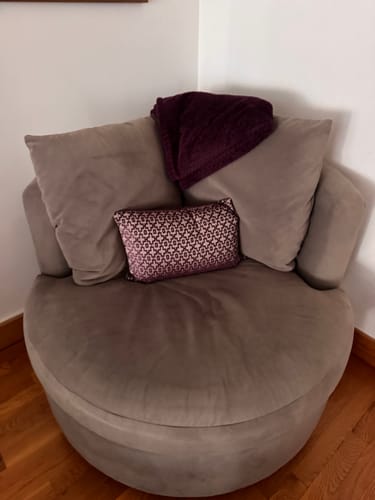 Customer photo review of Purple Cross Pillow Cover
