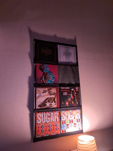 Customer photo review of 12" Vinyl Record Display Frame - LP Wall Storage
