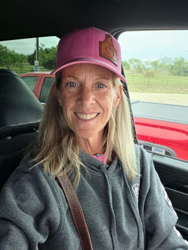 Customer photo review of Cattle Ear Tag Shape Custom Leather Patch Hat