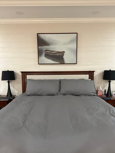Customer photo review of Lonely Boat Canvas Art