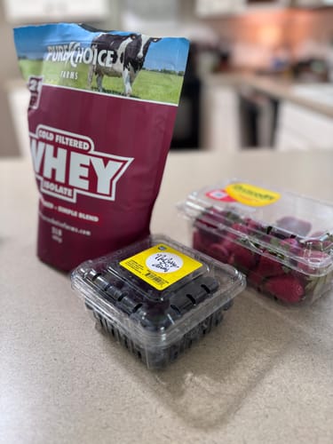 Customer photo review of Whey Protein Isolate Unflavored
