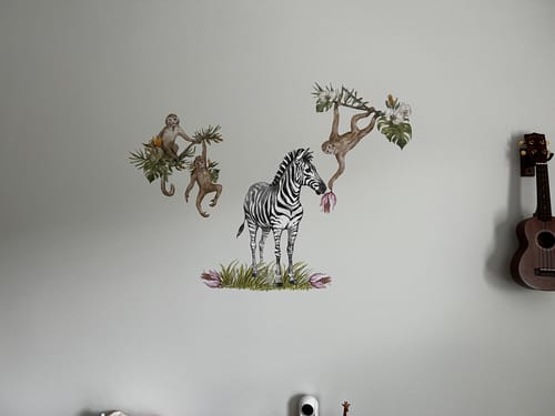 Customer photo review of Safari Savanna Animals Wall Decals