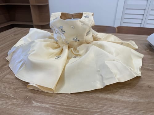 Customer photo review of Girls Christening Dresses Pink Girls Beauty Pageant Dress Children Birthday Dress