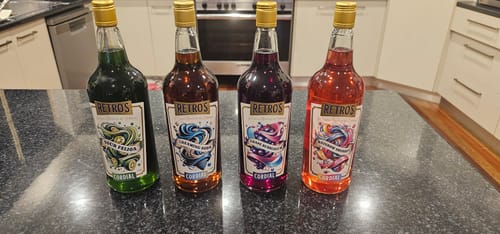 Customer photo review of Retro's Rainbow Sherbert Cordial 1 Litre