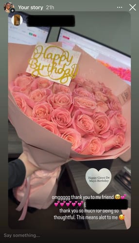 Customer photo review of Pink Rose Bouquet - Mother's Day