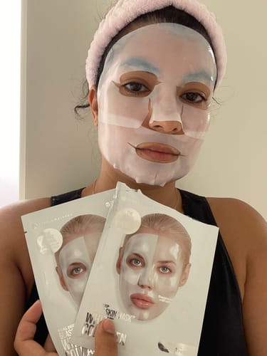 Customer photo review of Glassskinmask® - 10er Pack - Hydrogel Gesichtsmaske für strahlende Haut
