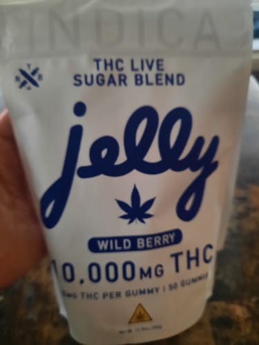 Customer photo review of Jelly 10,000mg THC Live Sugar Blend Gummies