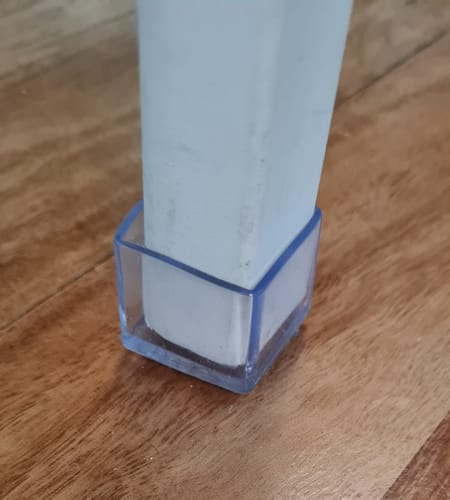 Customer photo review of Square Felt Silicone Chair Leg Protectors | Extra-Durable Chair Floor Protectors