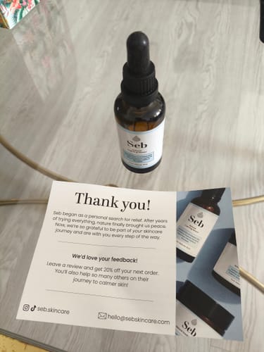 Customer photo review of Seb Natural Calming Serum