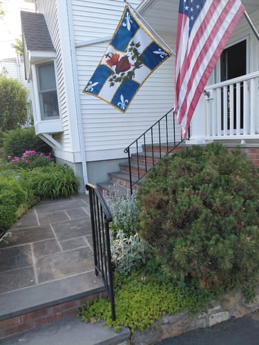 Customer photo review of New Sizes! Flag of the Sacred Heart – Blue - Indoor/outdoor Flag – Polyester – 6 Sizes