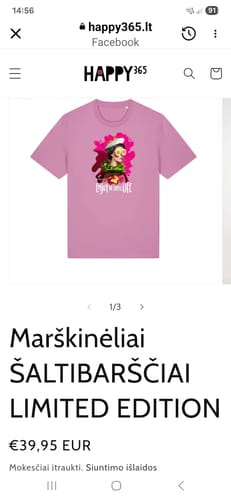 Customer photo review of Marškinėliai ŠALTIBARŠČIAI LIMITED EDITION