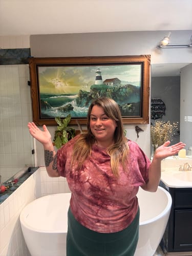 Customer photo review of Boatneck Top 'Hand-Dyed'