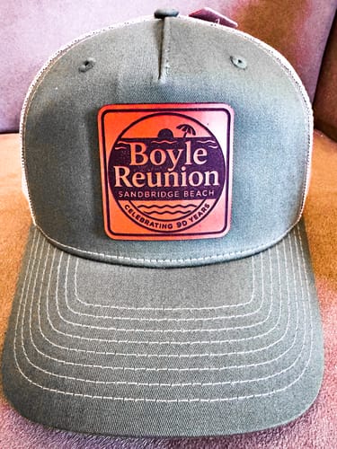 Customer photo review of Premium Custom Leather Patch Hats (Wholesale)