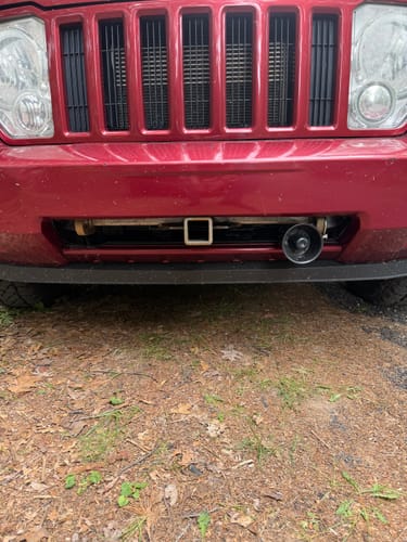Customer photo review of Jeep Liberty KK 2008 - 2012 Front Hitch Receiver w/ Shackle Tab