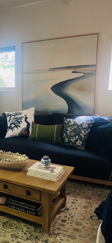 Customer photo review of Serene Coastline Canvas Art