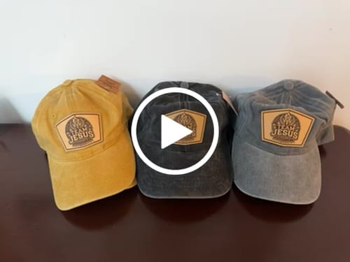 Customer video review of Premium Custom Leather Patch Hats (Wholesale)