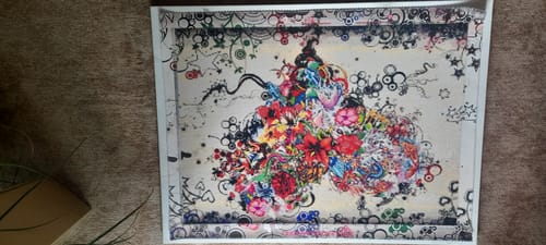 Customer photo review of 5D Diamond Painting – Herz aus Blumen abstrakt