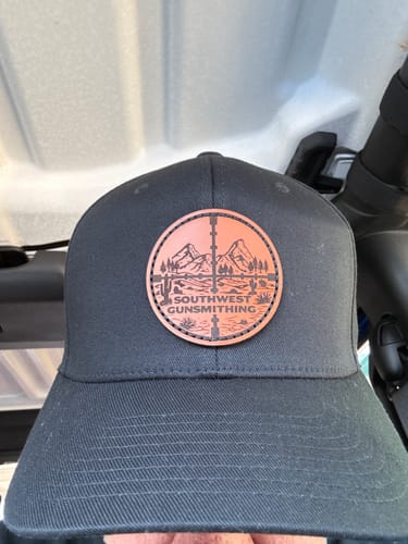 Customer photo review of Premium Custom Leather Patch Hats (Wholesale)