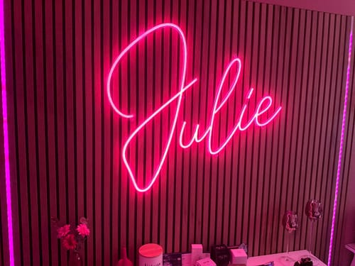 Customer photo review of Custom Neon: Julie