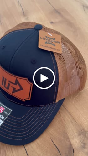 Customer video review of Richardson 112 Genuine Leather Patch Hats Laser Engraved