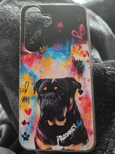 Customer photo review of Graffiti - Personalised Phone Case