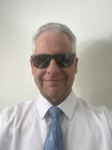 Customer photo review of Sky Blue Paisley Men's Necktie Pocket Square Cufflinks Set