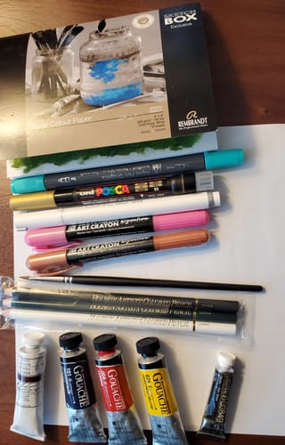 Customer photo review of Gouache + Goodies Grab Bag