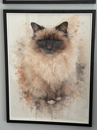 Customer photo review of Watercolor Realistic Portrait - Personalised Poster
