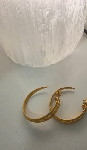 Customer photo review of DESERT CRYSTAL HOOPS