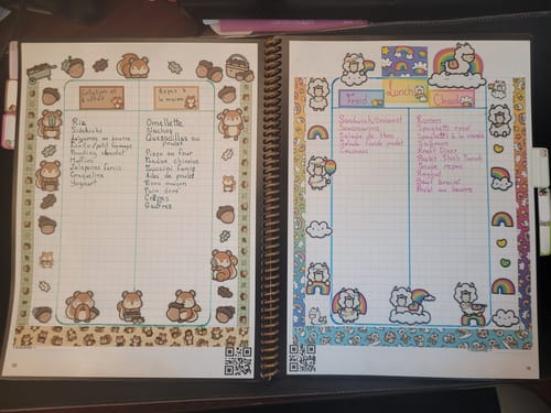 Reviewer's planner page showing a weekly spread bordered by the fun Cute Squirrels Planner Stickers.