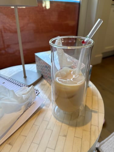 Customer photo review of FLUR Iced Coffee Glasses