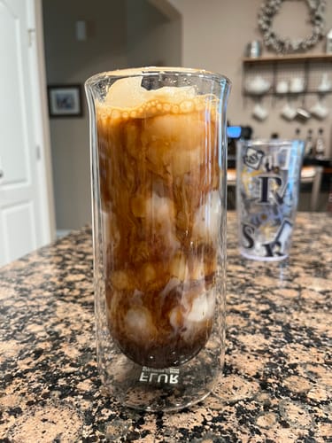 Customer photo review of FLUR Iced Coffee Glasses