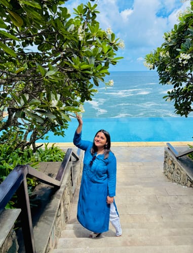 Customer photo review of Alfiya Royal Blue Long Ombre Rayon Kurta