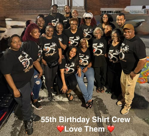 Customer photo review of 55th Birthday Shirts, Custom Photo Birthday Shirts, Turning 55 Shirt, Gifts For Women Turning 55, 55 And Fabulous Shirt, 55th Birthday Shirts For Her - YPT-HCT