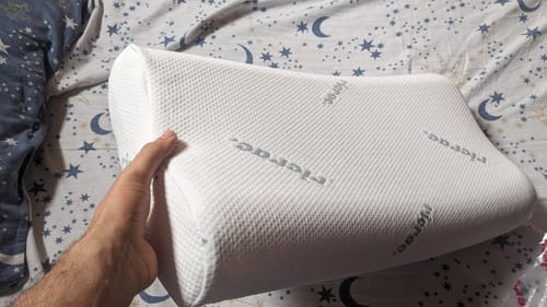 Customer photo review of Contour Memory Foam Pillow suitable for Neck & Shoulder Pain