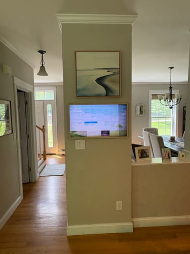 Customer photo review of Serene Coastline Canvas Art