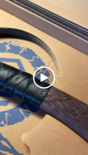 Customer video review of Leviathan Kratos axe with carved handle 34.25"