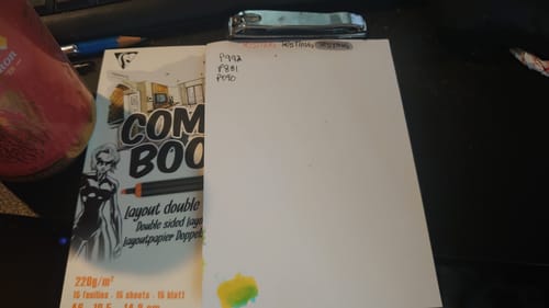 Customer photo review of Clairfontaine - Comic Book Paper, 220g, A6, 15 Sheets