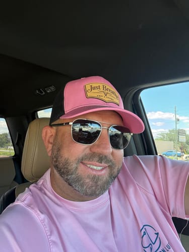 Customer photo review of Premium Custom Leather Patch Hats (Wholesale)