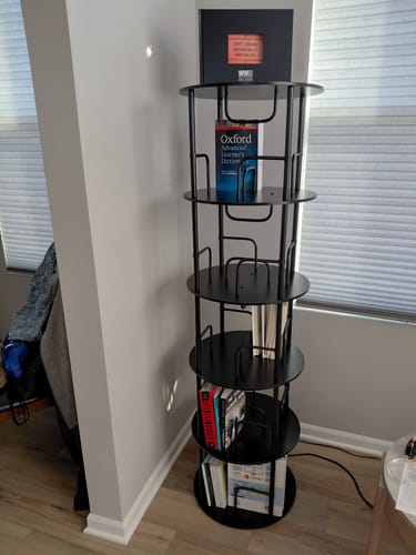 Customer photo review of Flycity 3-5 Tier Rotating Bookshelf With 360° Spinning Display