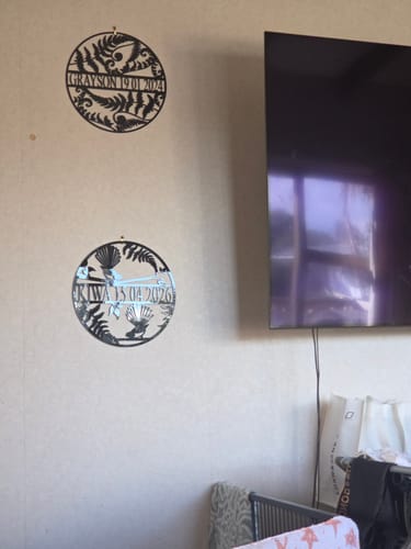 Customer photo review of Personalised Kiwiana Fern Décor